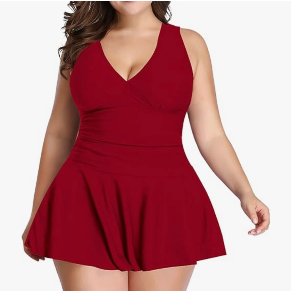 NWT Dark Red Tankini Swimsuit